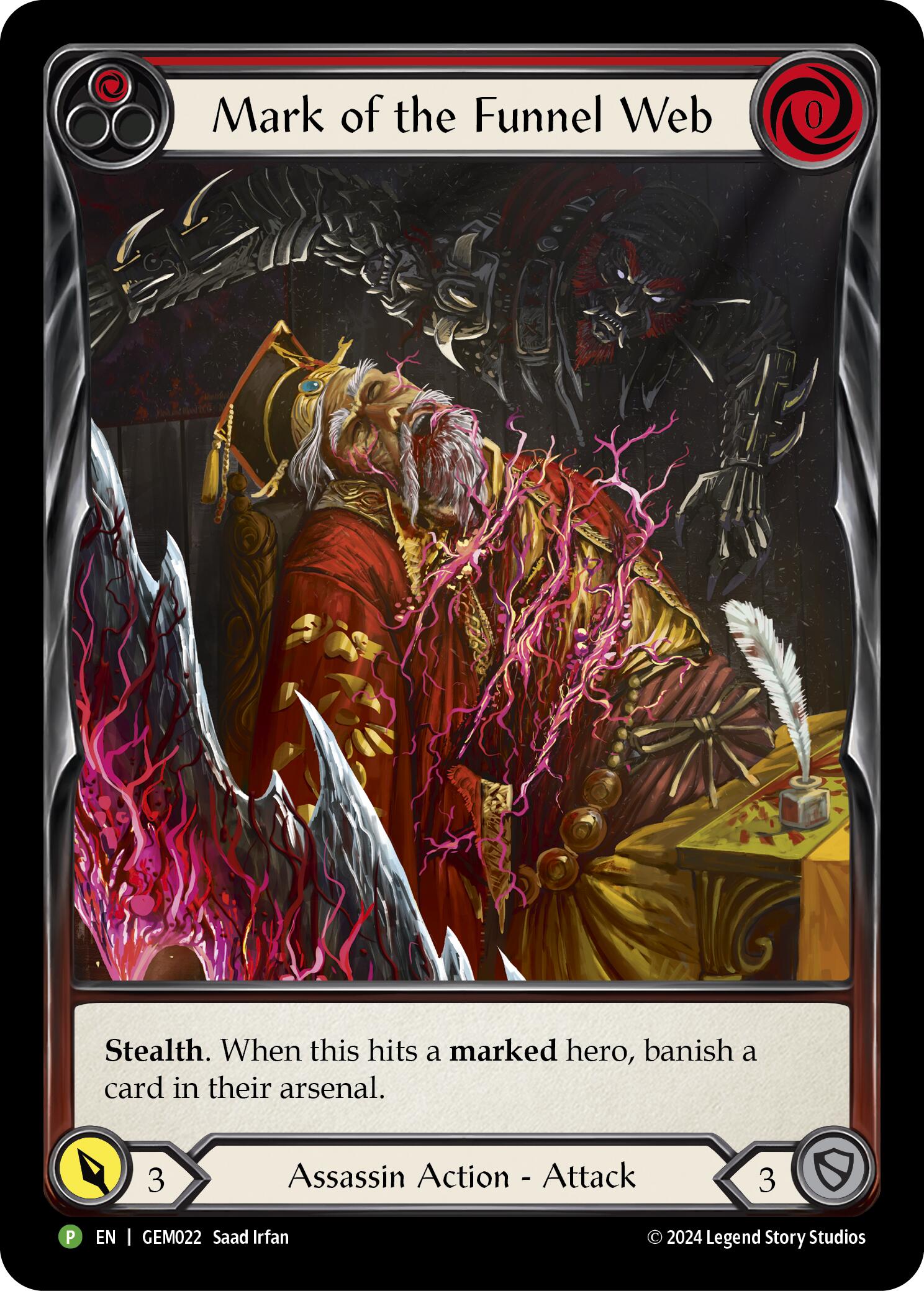 Mark of the Funnel Web (Red) [GEM022] (GEM Pack 1)  Rainbow Foil | Webway Games