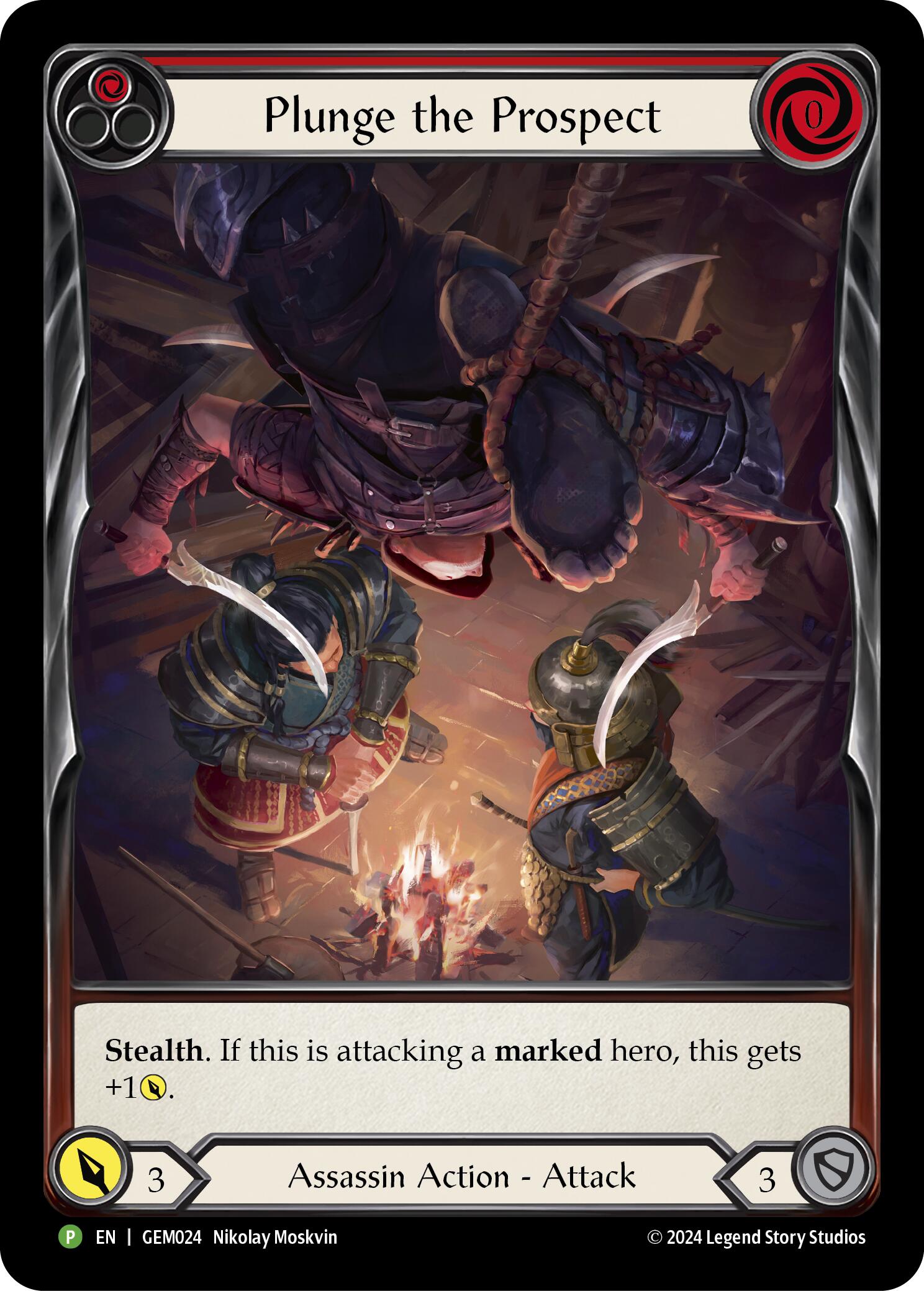 Plunge the Prospect (Red) [GEM024] (GEM Pack 1)  Rainbow Foil | Webway Games