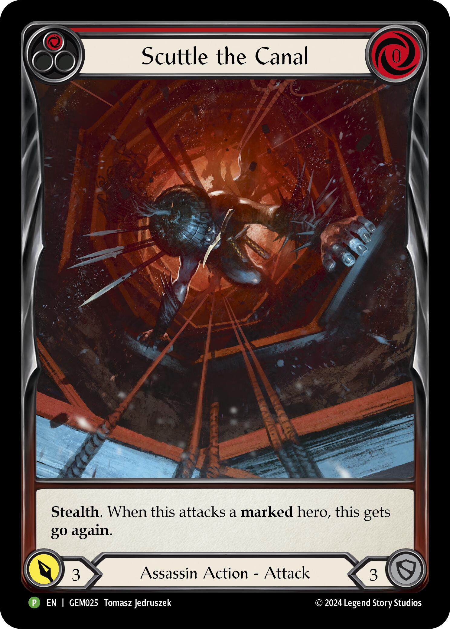 Scuttle the Canal (Red) [GEM025] (GEM Pack 1)  Rainbow Foil | Webway Games