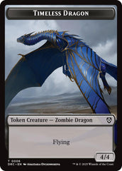 Timeless Dragon // Zombie (0003) Double-Sided Token [Aetherdrift Tokens] | Webway Games