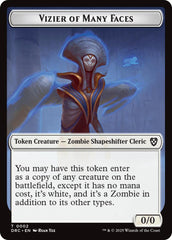Vizier of Many Faces // Zombie (0003) Double-Sided Token [Aetherdrift Tokens] | Webway Games