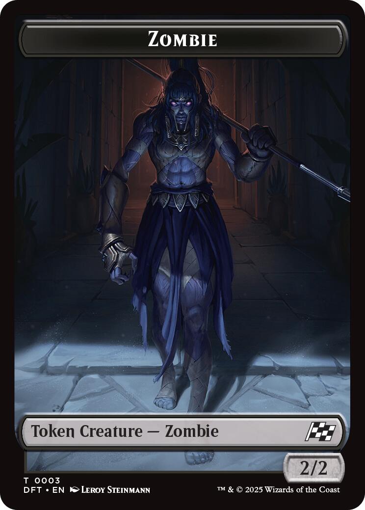 Zombie (0007) // Zombie (0003) Double-Sided Token [Aetherdrift Tokens] | Webway Games