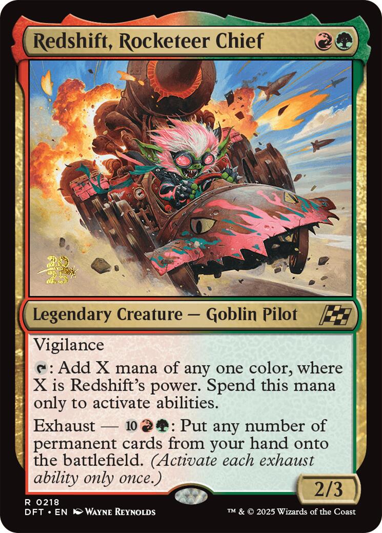 Redshift, Rocketeer Chief [Aetherdrift Prerelease Promos] | Webway Games