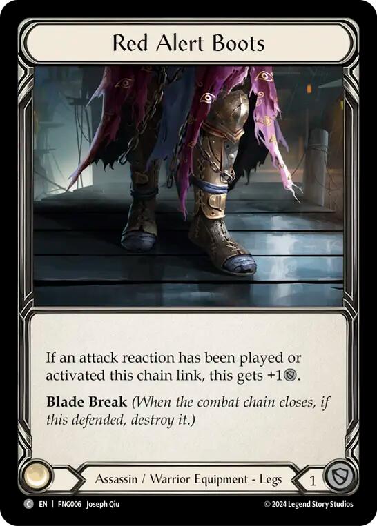 Red Alert Boots [FNG006] (The Hunted Fang Blitz Deck) | Webway Games