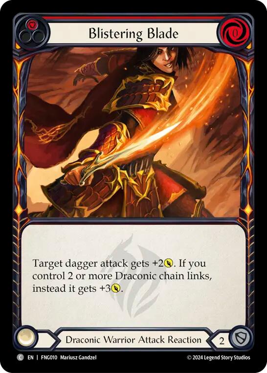 Blistering Blade (Red) [FNG010] (The Hunted Fang Blitz Deck) | Webway Games