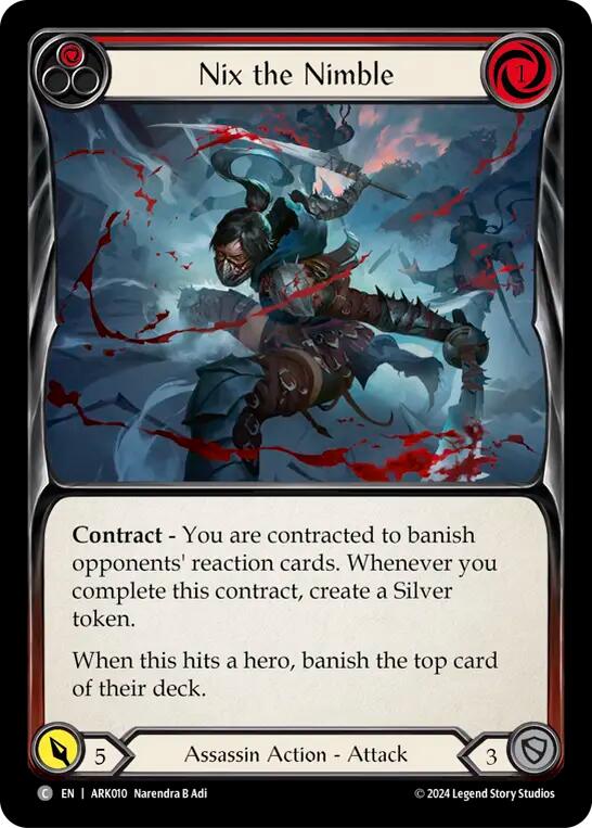 Nix the Nimble (Red) [ARK010] (The Hunted Arakni Blitz Deck) | Webway Games