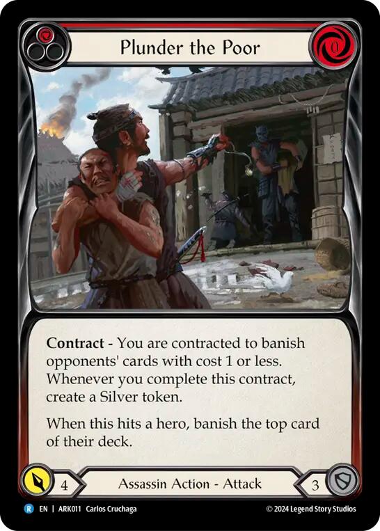 Plunder the Poor (Red) [ARK011] (The Hunted Arakni Blitz Deck) | Webway Games