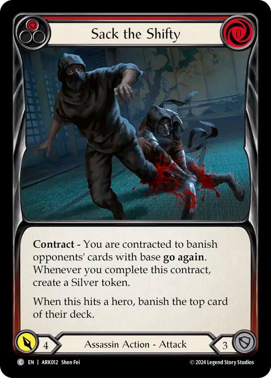 Sack the Shifty (Red) [ARK012] (The Hunted Arakni Blitz Deck) | Webway Games