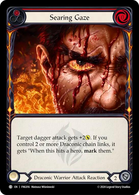 Searing Gaze (Red) [FNG016] (The Hunted Fang Blitz Deck) | Webway Games