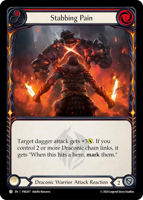 Stabbing Pain (Red) [FNG017] (The Hunted Fang Blitz Deck) | Webway Games