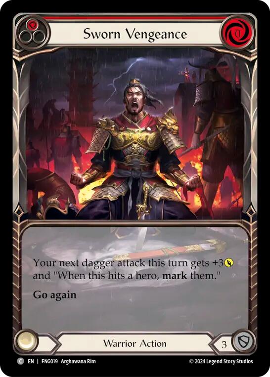 Sworn Vengeance (Red) (Extended Art) [FNG019] (The Hunted Fang Blitz Deck) | Webway Games
