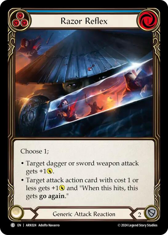 Razor Reflex (Blue) [ARK024] (The Hunted Arakni Blitz Deck) | Webway Games