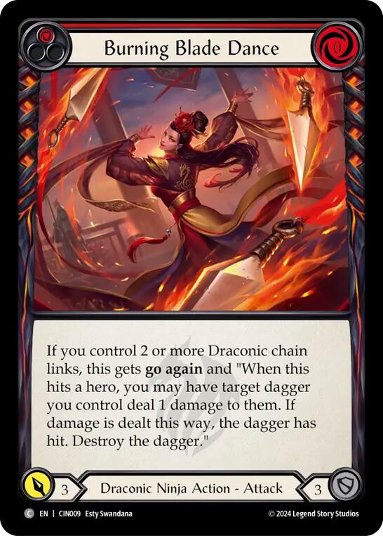 Burning Blade Dance (Red) [CIN009] (The Hunted Cindra Blitz Deck) | Webway Games