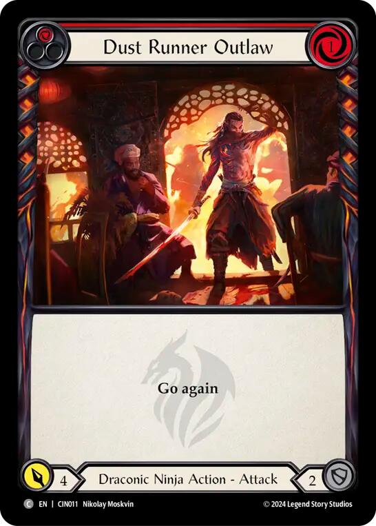 Dust Runner Outlaw (Red) [CIN011] (The Hunted Cindra Blitz Deck) | Webway Games