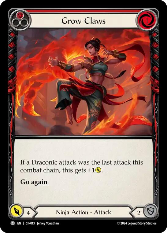 Grow Claws (Red) [CIN013] (The Hunted Cindra Blitz Deck) | Webway Games