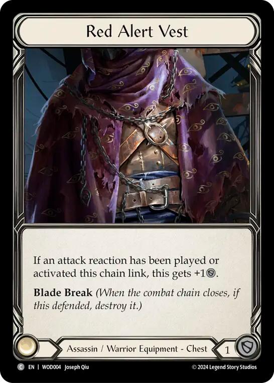 Red Alert Vest [WOD004] (The Hunted Arakni, Web of Deceit Blitz Deck) | Webway Games