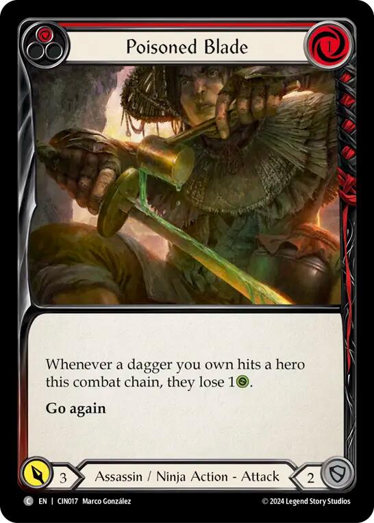 Poisoned Blade (Red) [CIN017] (The Hunted Cindra Blitz Deck) | Webway Games