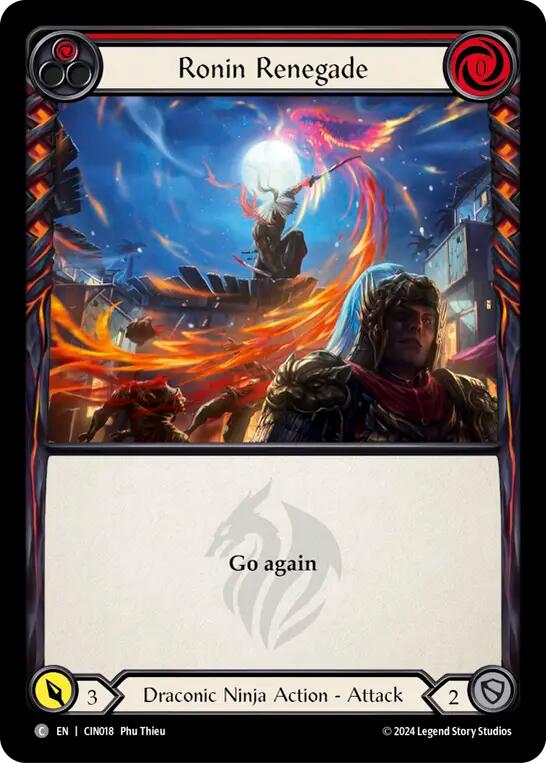 Ronin Renegade (Red) [CIN018] (The Hunted Cindra Blitz Deck) | Webway Games