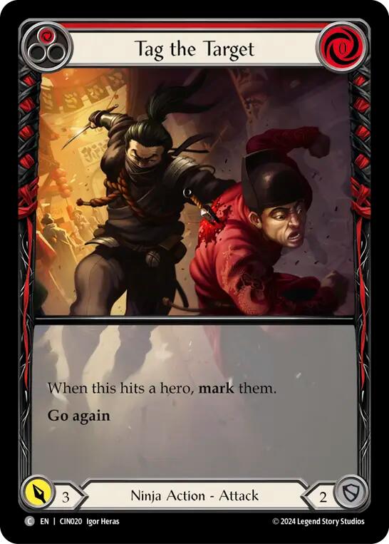 Tag the Target (Red) (Extended Art) [CIN020] (The Hunted Cindra Blitz Deck) | Webway Games