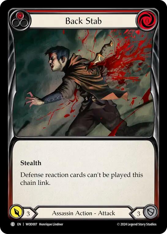 Back Stab (Red) [WOD007] (The Hunted Arakni, Web of Deceit Blitz Deck) | Webway Games