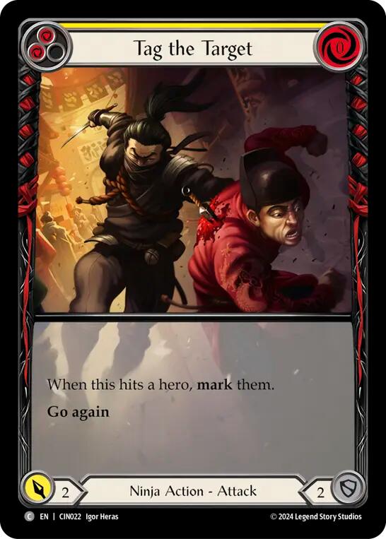 Tag the Target (Yellow) (Extended Art) [CIN022] (The Hunted Cindra Blitz Deck) | Webway Games