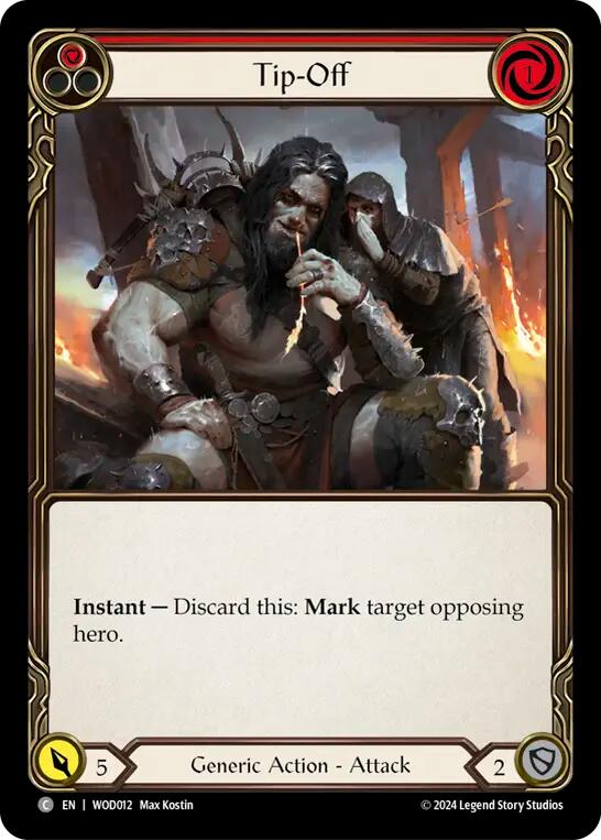 Tip-Off (Red) [WOD012] (The Hunted Arakni, Web of Deceit Blitz Deck) | Webway Games