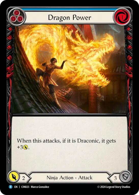 Dragon Power (Blue) [CIN023] (The Hunted Cindra Blitz Deck) | Webway Games