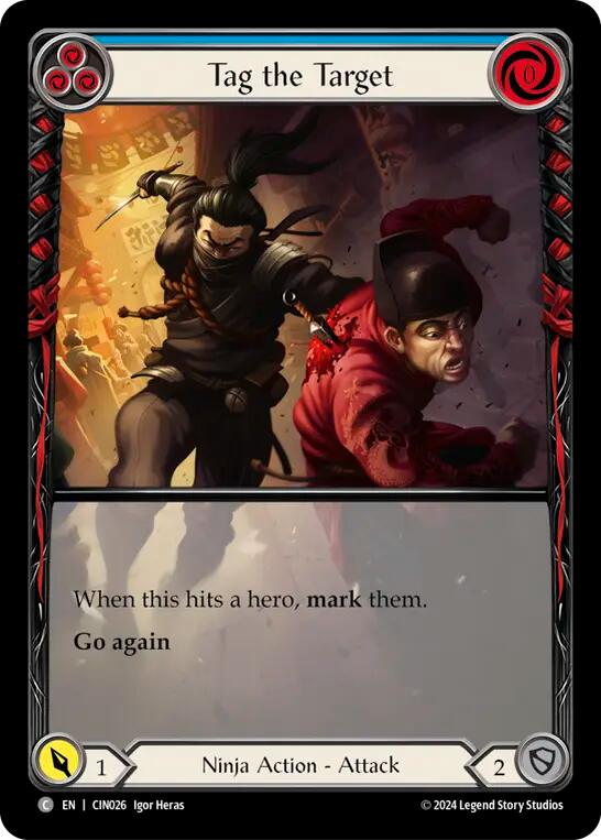 Tag the Target (Blue) (Extended Art) [CIN025] (The Hunted Cindra Blitz Deck) | Webway Games