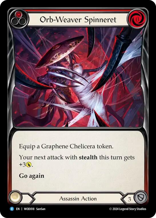 Orb-Weaver Spinneret (Red) [WOD018] (The Hunted Arakni, Web of Deceit Blitz Deck) | Webway Games
