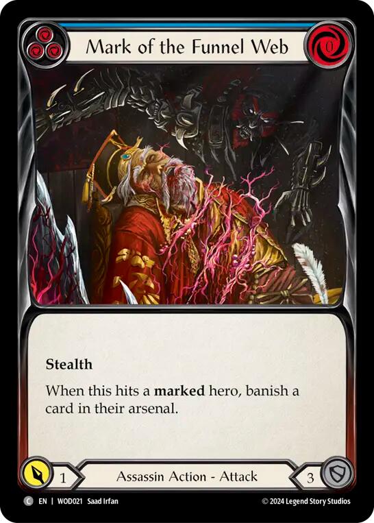 Mark of the Funnel Web (Blue) [WOD021] (The Hunted Arakni, Web of Deceit Blitz Deck) | Webway Games