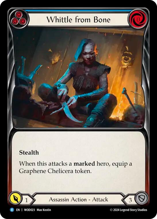 Whittle from Bone (Blue) [WOD023] (The Hunted Arakni, Web of Deceit Blitz Deck) | Webway Games