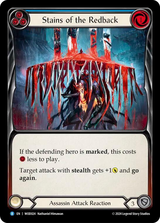 Stains of the Redback (Blue) [WOD024] (The Hunted Arakni, Web of Deceit Blitz Deck) | Webway Games