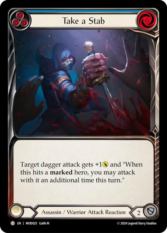 Take a Stab (Blue) [WOD025] (The Hunted Arakni, Web of Deceit Blitz Deck) | Webway Games