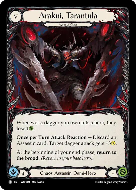 Arakni, Tarantula [WOD031//WOD032] (The Hunted Arakni, Web of Deceit Blitz Deck) | Webway Games