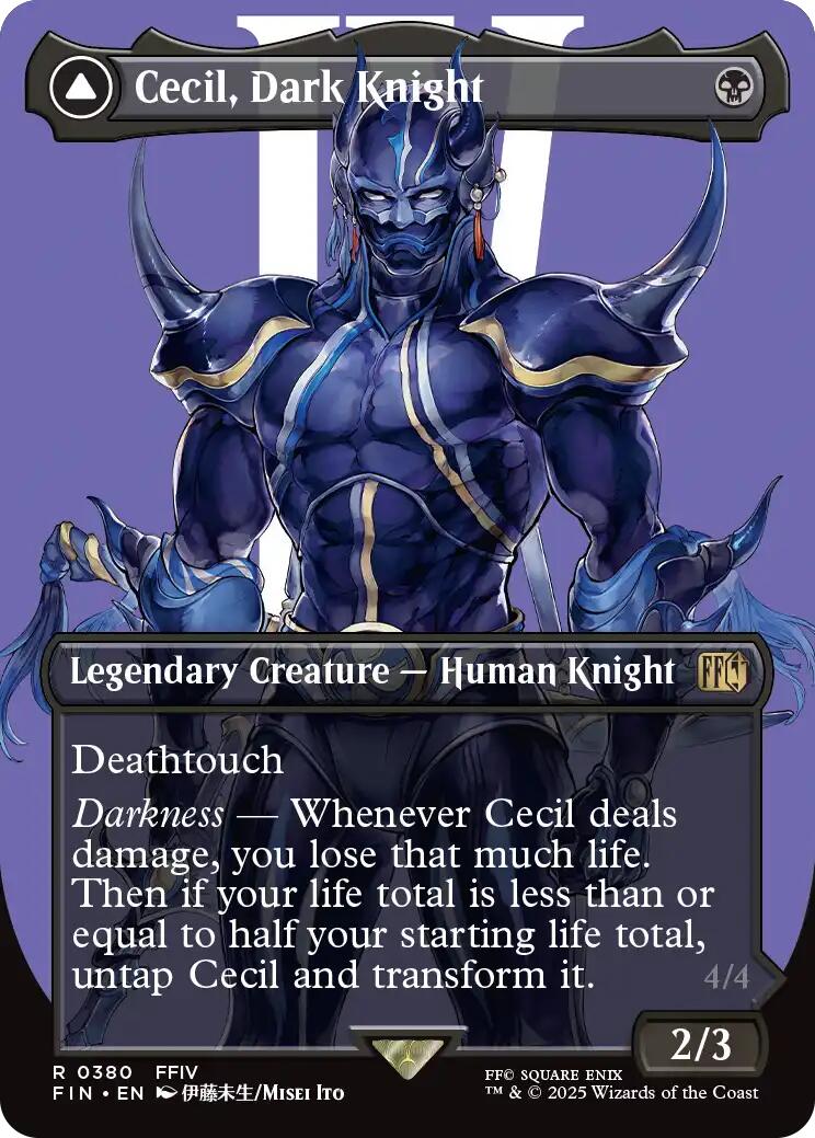Cecil, Dark Knight // Cecil, Redeemed Paladin (Borderless) [FINAL FANTASY] | Webway Games