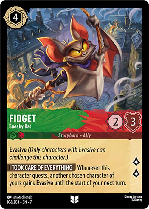 Fidget - Sneaky Bat (106/204) [Archazia's Island] | Webway Games