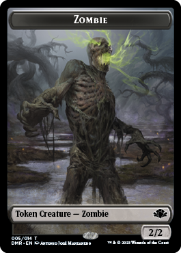 Zombie // Marit Lage Double-Sided Token [Dominaria Remastered Tokens] | Webway Games