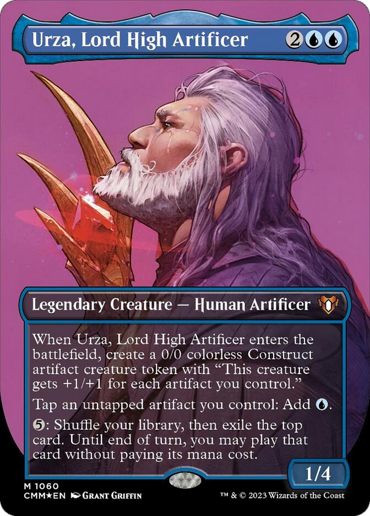 Urza, Lord High Artificer (Borderless Textured Foil Frame Break) [Commander Masters] | Webway Games