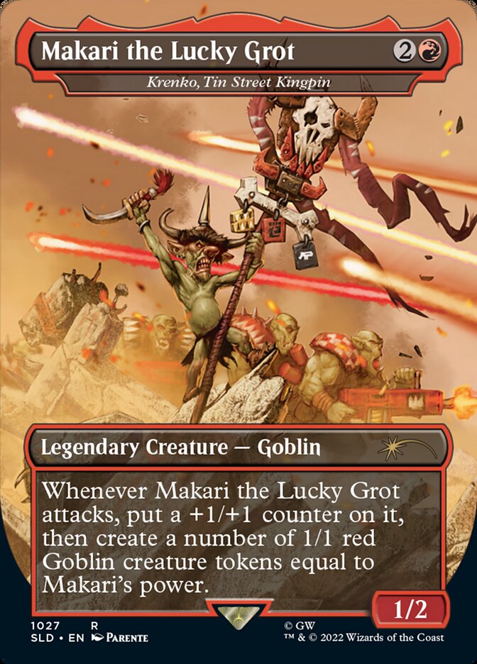Makari the Lucky Grot - Krenko, Tin Street Kingpin (Borderless) [Secret Lair Drop Series] | Webway Games