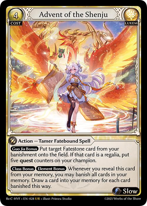Advent of the Shenju (028) [Guo Jia Re: Collection, Heaven's Favored] | Webway Games