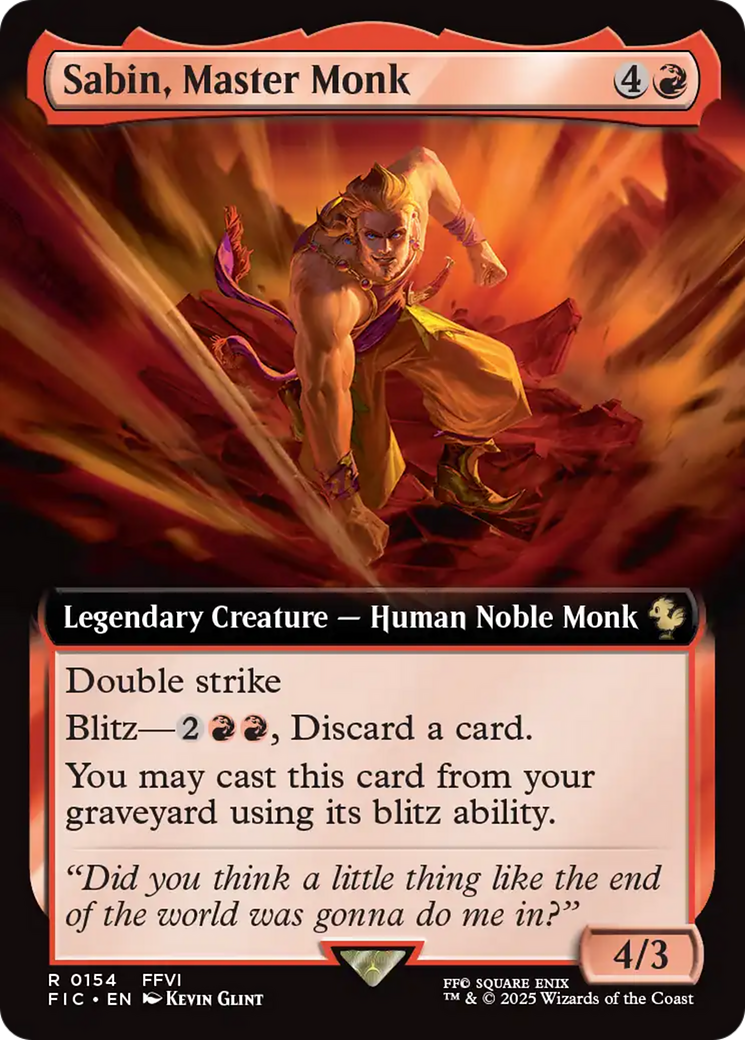 Sabin, Master Monk (Extended Art) [FINAL FANTASY Commander] | Webway Games