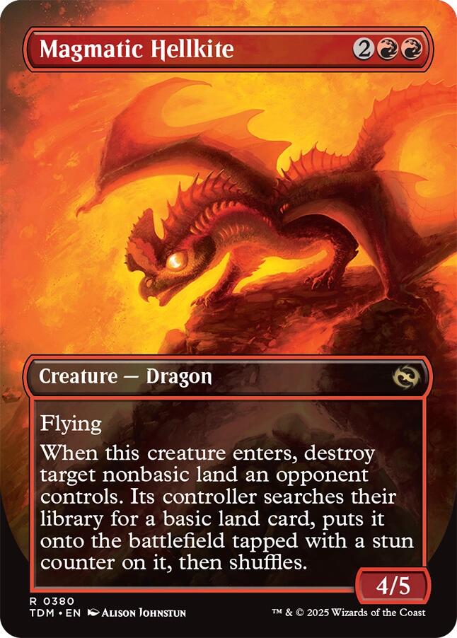 Magmatic Hellkite (Borderless) [Tarkir: Dragonstorm] | Webway Games