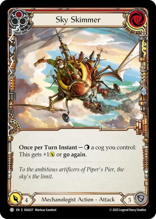 Sky Skimmer (Red) [SEA027] (High Seas)  Rainbow Foil | Webway Games
