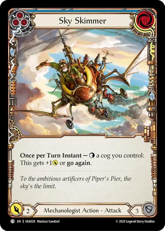 Sky Skimmer (Blue) [SEA029] (High Seas)  Rainbow Foil | Webway Games