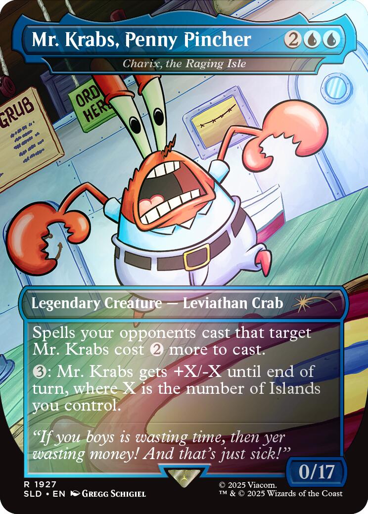 Mr. Krabs, Penny Pincher - Charix, the Raging Isle (Rainbow Foil) [Secret Lair Drop Series] | Webway Games