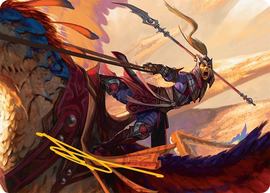 Dragonback Lancer Art Card (3/54) (Gold-Stamped Signature) [Tarkir: Dragonstorm Art Series] | Webway Games