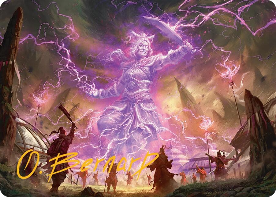 Smile at Death Art Card (4/54) (Gold-Stamped Signature) [Tarkir: Dragonstorm Art Series] | Webway Games