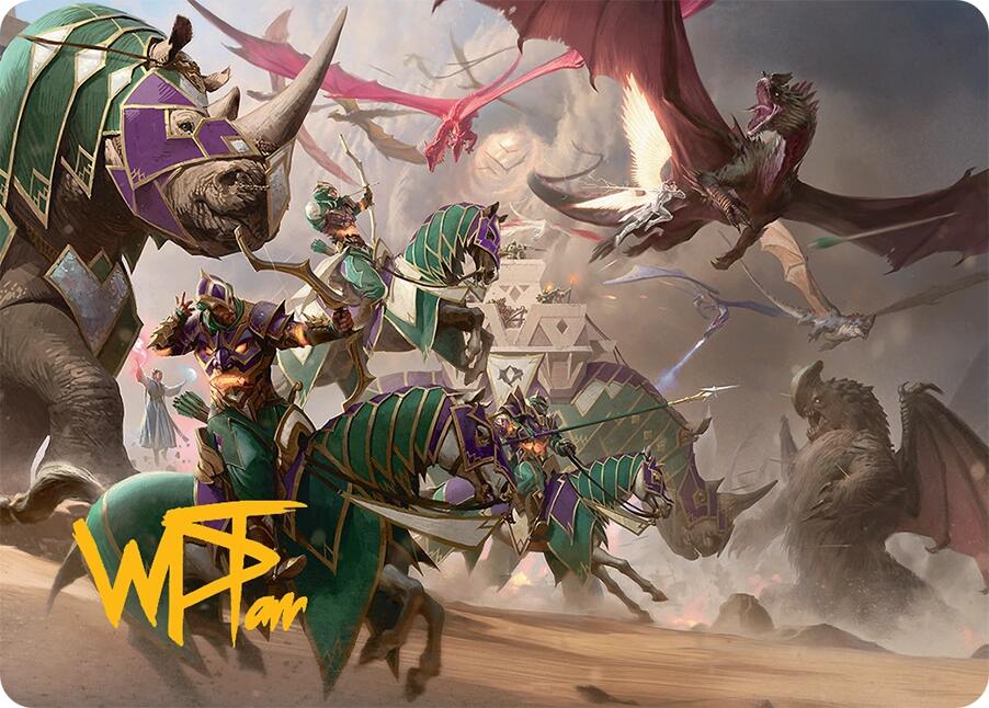United Battlefront Art Card (5/54) (Gold-Stamped Signature) [Tarkir: Dragonstorm Art Series] | Webway Games