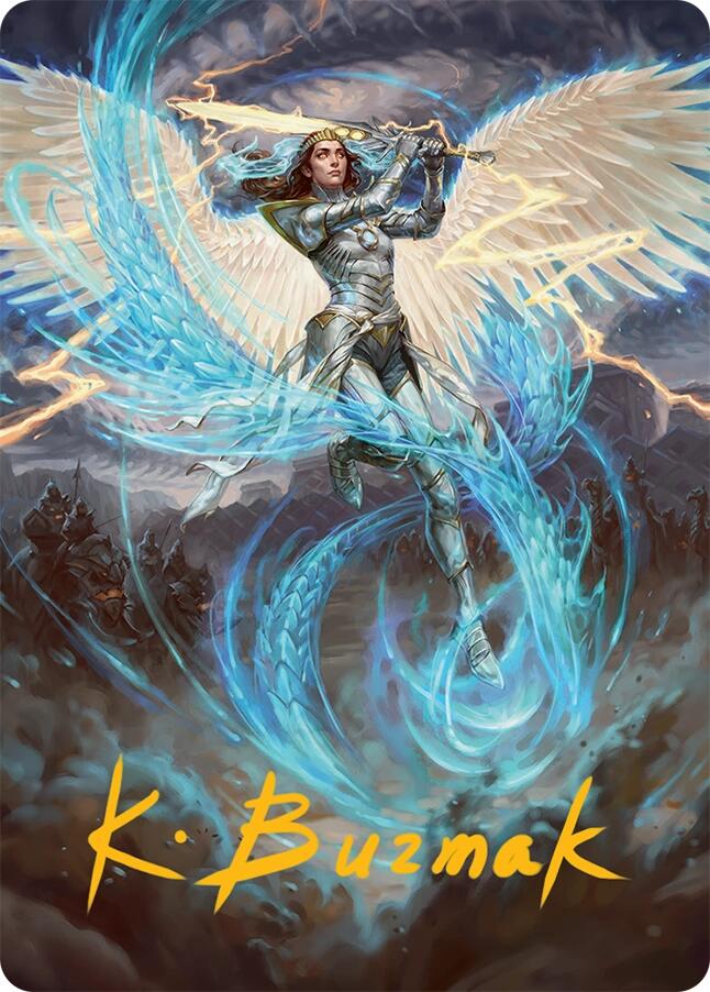 Elspeth, Storm Slayer Art Card (49/54) (Gold-Stamped Signature) [Tarkir: Dragonstorm Art Series] | Webway Games