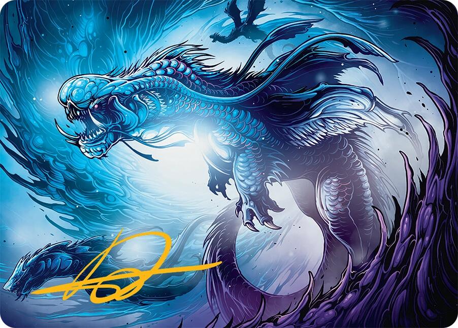 Roiling Dragonstorm Art Card (33/54) (Gold-Stamped Signature) [Tarkir: Dragonstorm Art Series] | Webway Games